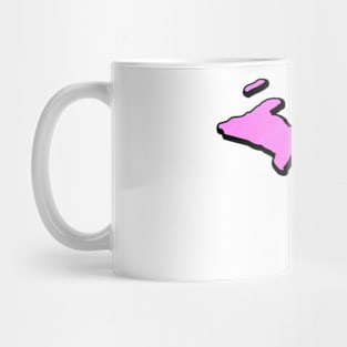 Pink Michigan Outline Mug